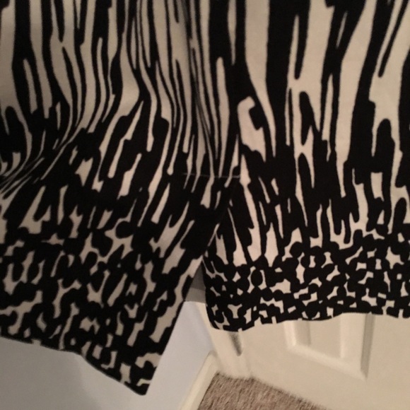 CALVIN KLEIN Linen Blend Sheath Dress BW Print Sz2 - Picture 8 of 8